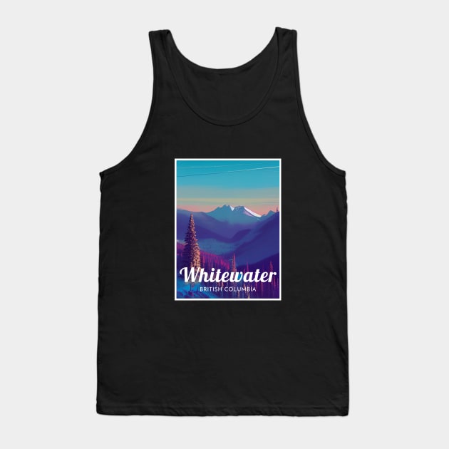 Whitewater British Columbia Canada Ski Tank Top by UbunTo